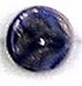 Glaskraal schijf 14mm blauw/wit/goud 5st