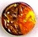 Glaskraal schijf 17mm oranje/geel/goud p.st