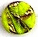 Glaskraal schijf 17mm geel/groen/goud p.st