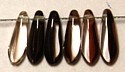 Glasdruppel 3 x 10 Crystal  / Brown 50st.