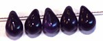 Glasdruppel 4x6mm zwart rutiel lila 50st.