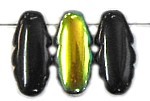 Glasdruppel 5x13 gekarteld zwart v itrail 20st.