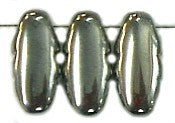 Glasdruppel 5x13 gekarteld zwart hematit 20st.