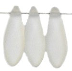 Glasdruppel 5x16mm mat transparant 25st.