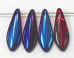 Glasdruppel 5x16mm siam/azuro 25st.