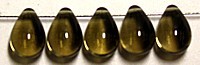 Glasdruppel 6x9mm transp. black diamond 25st.
