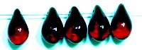 Glasdruppel 6x9mm tr. granaatrood 25st.
