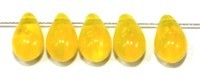 Glasdruppel 6x9mm transp. geel 25st.