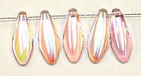 Glasdruppel 7x17mm transp lichtrose AB 20st.