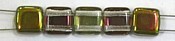 TILA kralen 6x6mm crystal green vitex 25st.