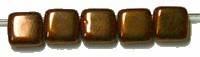 TILA kralen 6x6mm zwart chocobronze gecoat 25st.