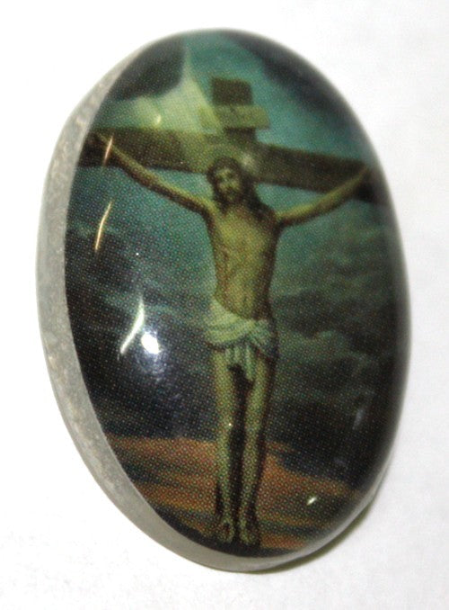 plaksteen crusifix 26x18mm p.st