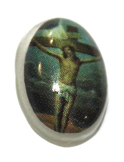 plaksteen crusifix 14x10mm p.stuk