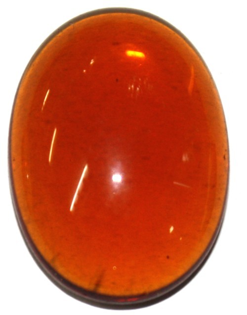 Cabochon 18x25mm transparant bruin 2st