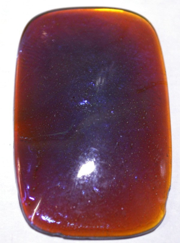 glascaboucon rechthoek 40x25mm bruin opaline