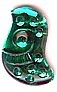plaksteen  fantasievorm 20mm groen 5 stuks