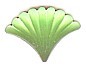 plaksteen  waaiervorm 19x14mm groen 5 stuks