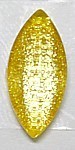 glascabochon15x7mm geel zilverglans 5 stuks