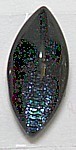 glascabochon15x7mm zwart 5 stuks