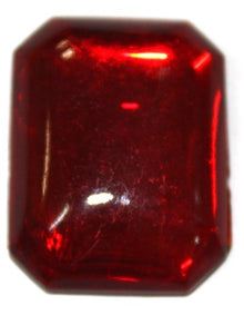 Cabochon rechthoek 18x24 rood 2st
