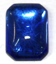 Cabochon rechthoek 10x14mm blauw 5st