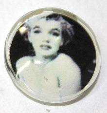 Glascabochon Marilyn Monroe zw/wit 16mm