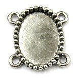 tussenkast v. 18x13mm steen 4-ogen zilverkl 5 stuk