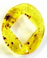 kunststof ring 40mm amber gevlekt per stuk