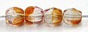 Facetkraal 4mm half transp/half roodbruin 50st
