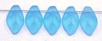 Glashanger bladvorm 8x12mm tr. blauw 25st