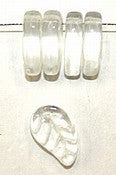 Glashanger bladvorm 8,5x14mm transparant 25st
