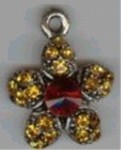 Swarovski bloem 20x15mm 8001/9010 p/st