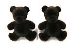 knoop teddybeer bruin fluweel per stuk