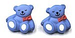 knoop beertje blauw per stuk