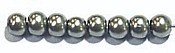 Glasparel 10mm zilvergrijs streng ca 90st.