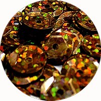 Pailleten cup 8mm bruin disco 10 gram