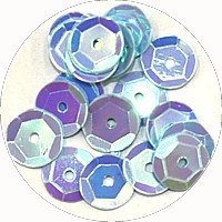 Pailleten cup 8mm  babyblauw 10 gram