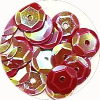 Pailleten cup 8mm cerise 10 gram