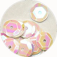 Pailleten cup 8mm wit AB 10 gram