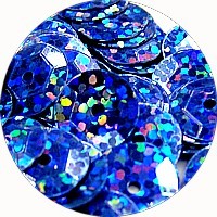 Pailleten cup 10mm blauw disco 10 gram