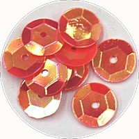 Pailleten cup 10mm  zalmkleurig 10 gram