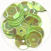 Pailleten cup 10mm neongroen 10 gram