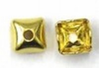Rijgsnoerkapje 5mm goudkleurig 10 st