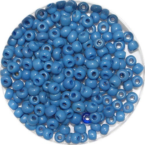Rocailles 8/0 opaque blauw 25 gram