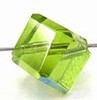Kubus kristal diagonaal 8mm groen AB