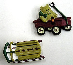 Knoop bolderkar&slee per set