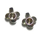 Metalen kraal  8mm klavertje voor 3mm simili. 10st