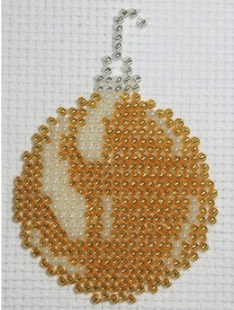 Borduurpakket Kerstbal 6x8cm