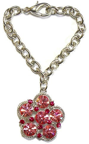 Swarovski bloem 30mm rose met 15cm ketting