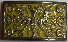 Swarovski riemgesp 5,5x9,5cm adelaar citrien/transp.AB voor 4cm riem